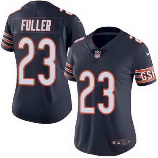 Nike Bears #23 Kyle Fuller Navy Blue Womens Stitched NFL Limited Rush Jersey